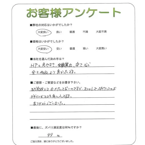 手書きアンケート