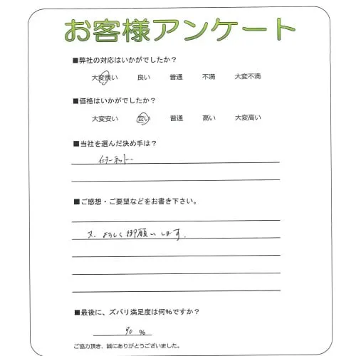 手書きアンケート