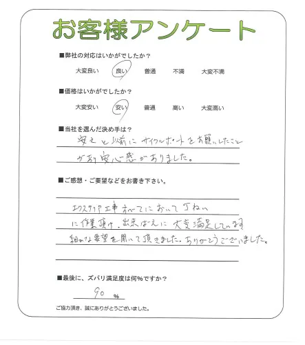 手書きアンケート