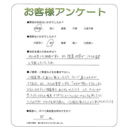 お客様の声