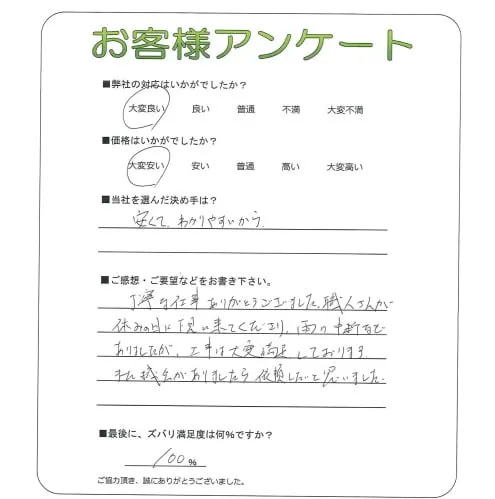 お客様の声