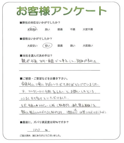 お客様の声