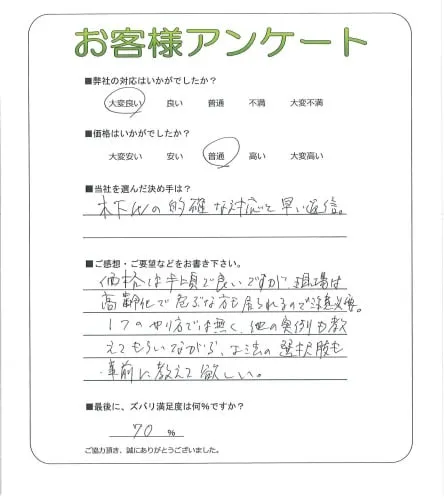 お客様の声