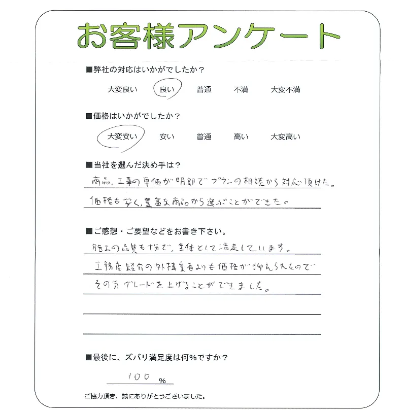 お客様の声