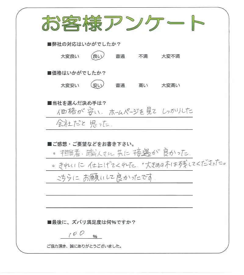お客様の声