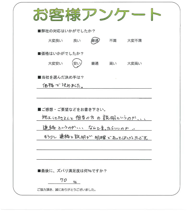 お客様の声