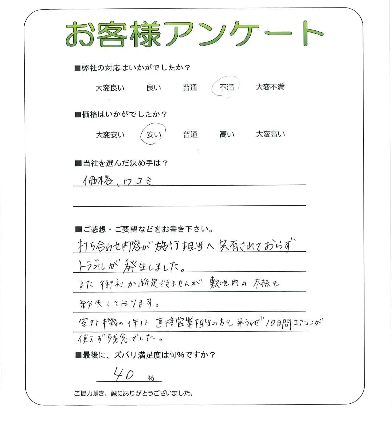 お客様の声