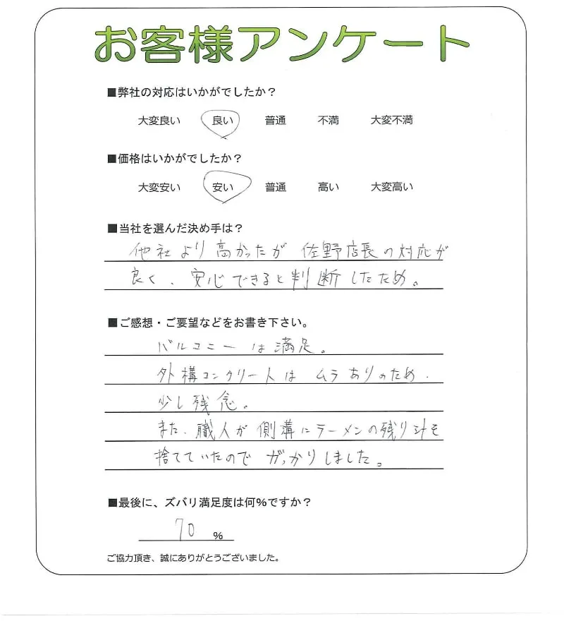 お客様の声