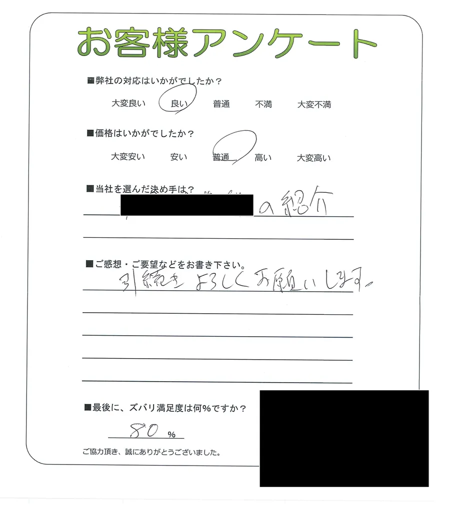 お客様の声