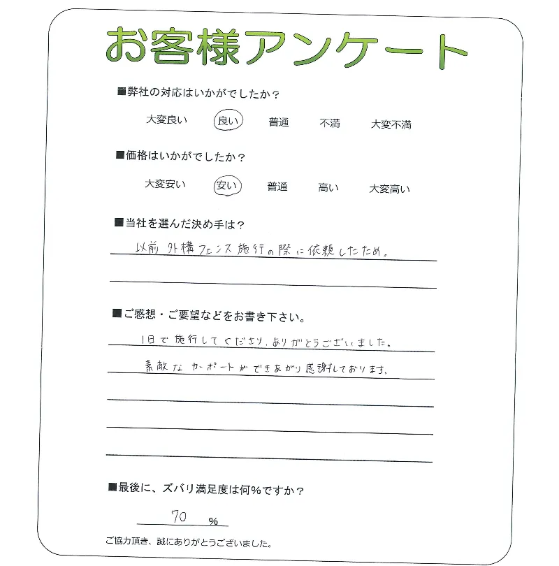 お客様の声