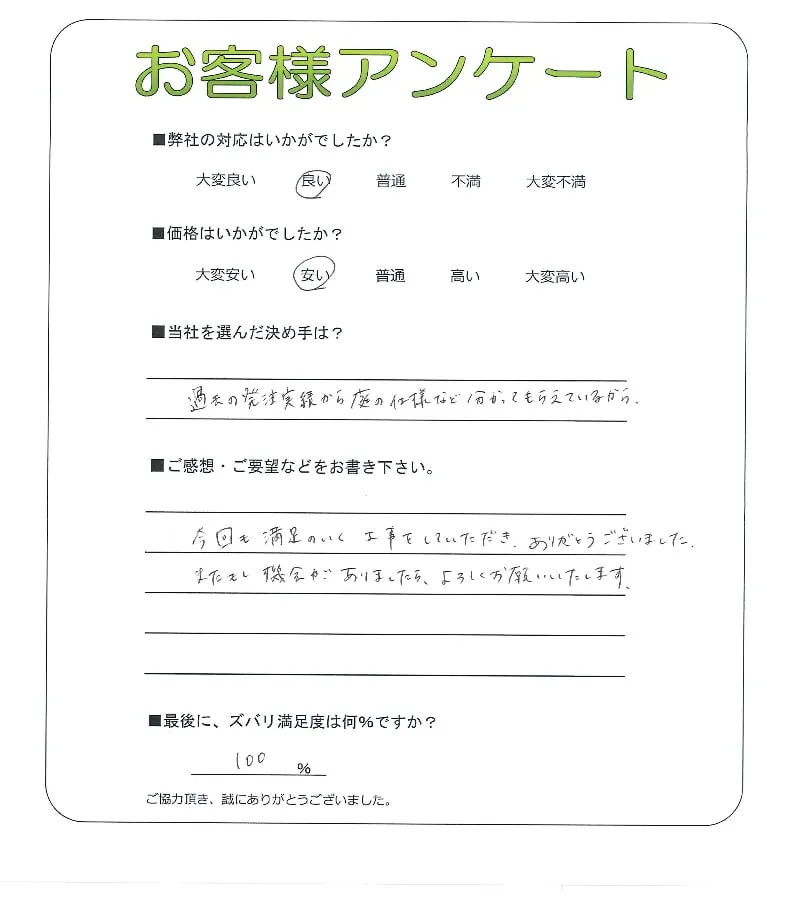 お客様の声