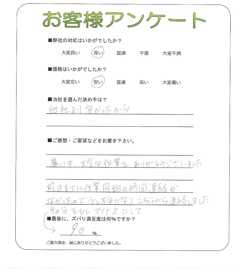 お客様の声