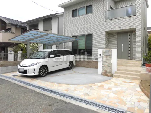 新築ナチュラル オープン外構