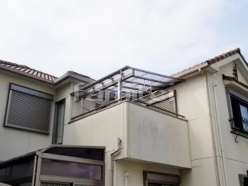 ベランダ屋根 YKKAP ソラリアテラス屋根 2階用 F型フラット屋根 積雪50cm対応 物干し