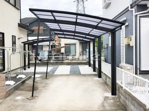 カーポート YKKAP レイナポートグラン 縦2台用(縦連棟) R型アール屋根
