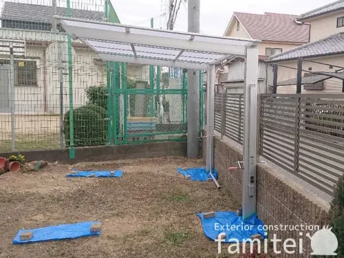 自転車バイク屋根 LIXILリクシル ネスカF 駐輪場屋根 サイクルポート F型フラット屋根
