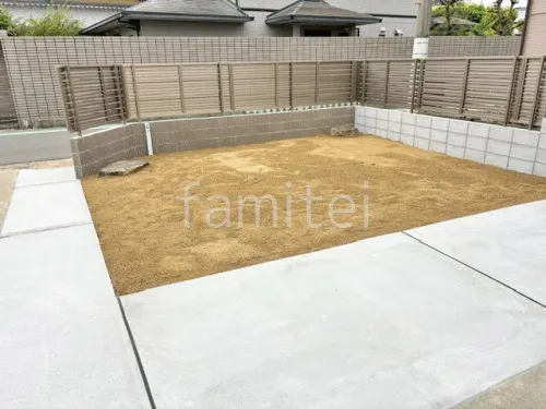 土間コンクリート 真砂土敷き