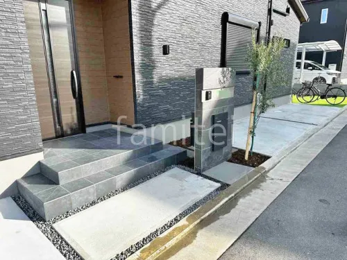 新築シンプル オープン外構