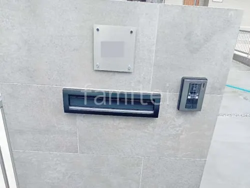 モダン門柱 壁タイル貼り タカショー セラレバンテ 郵便受けポスト LIXIL エクスポスト