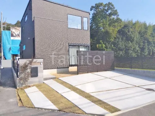 新築シンプル オープン外構