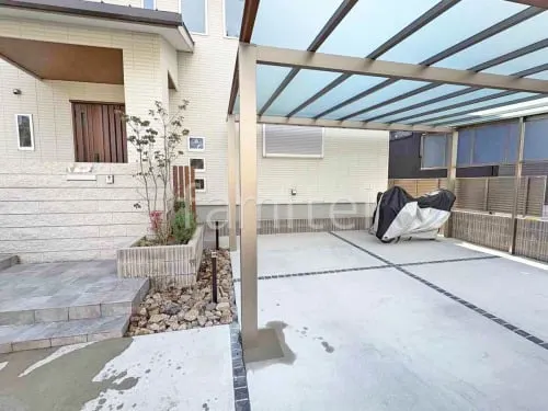 カーポート柱補修