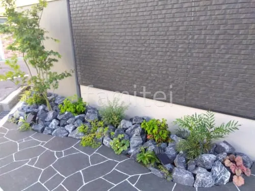 植栽 シンボルツリー落葉樹 イロハモミジ 下草 ロックガーデン ユニソン ワズロック アオバ