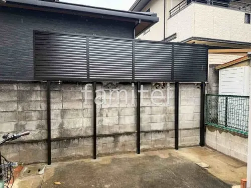 目隠しフェンス塀 LIXIL AB YL3型 横ルーバー3 3段柱 上段のみ