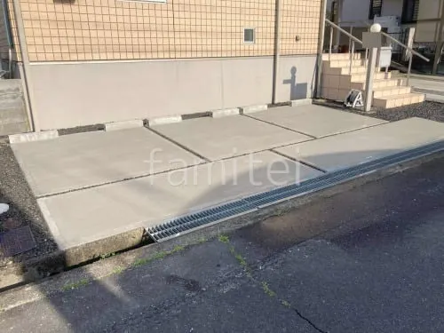 駐車場ガレージ 土間コンクリート 車止めブロック
