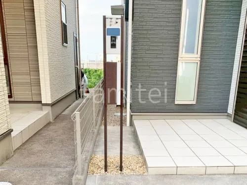 既存門柱移設