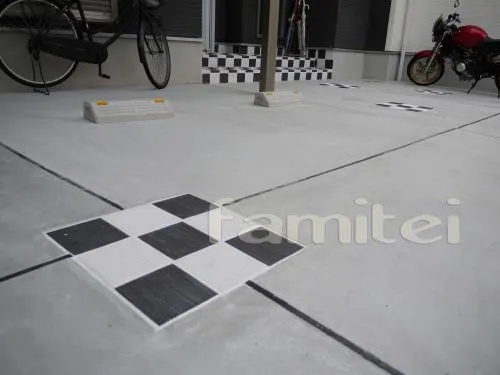 車庫ガレージ 土間デザインタイル