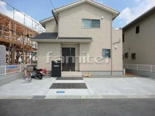 オープン外構 アプローチ タイル貼