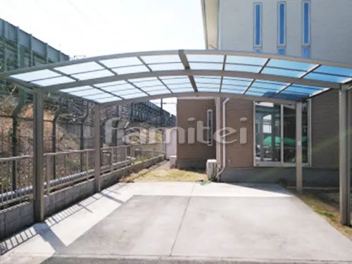 カーポート LIXILリクシル ネスカR 横2台用(ワイド ツイン) R型アール屋根