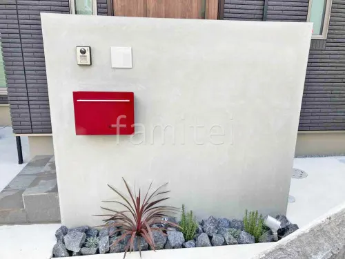 門柱 モルタル仕上げ