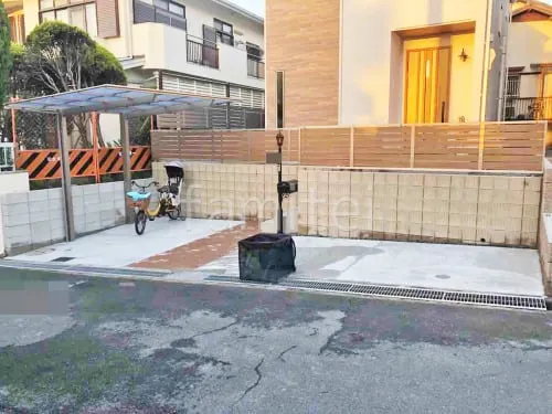 新築ナチュラル オープン外構