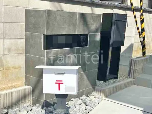 門柱 壁タイル貼り タカショー セラレバンテ 宅配ボックス ユニソン ヴィコDBスリム スタンド