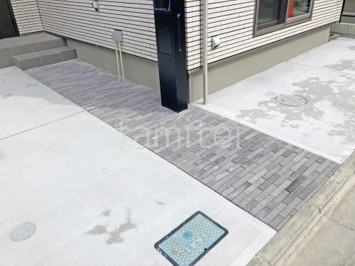 玄関アプローチ インターロッキング 久保田セメント シイアス