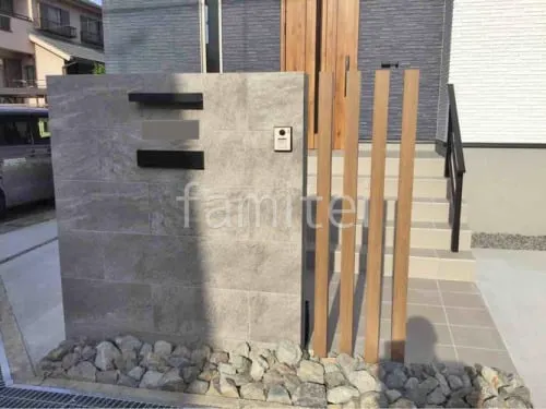 門柱 壁タイル貼り ニッタイ ローク 郵便受けポスト LIXIL エクスポストS-3型