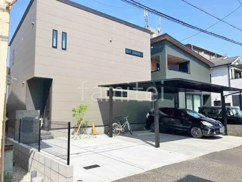 新築シンプル オープン外構