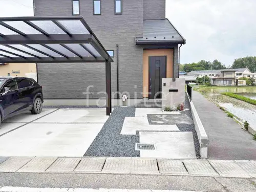 新築シンプル オープン外構