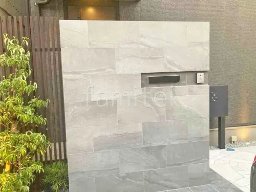 門柱 壁タイル貼り LIXIL アヴァンティ 郵便受けポスト ユニソン コラーナ05