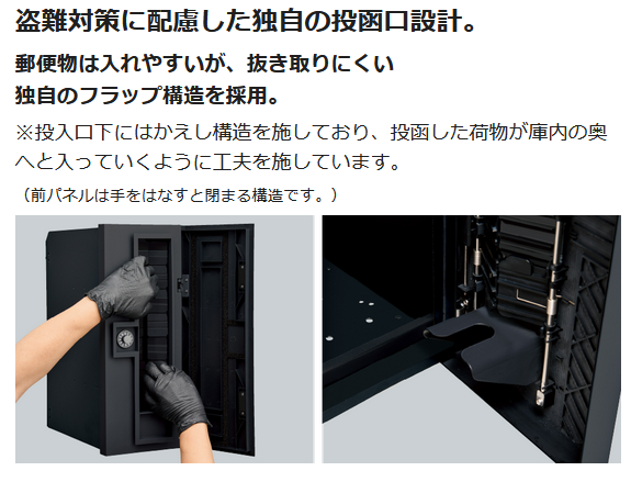 Panasonic　ポスト　パケモ-VL　フラップ構造