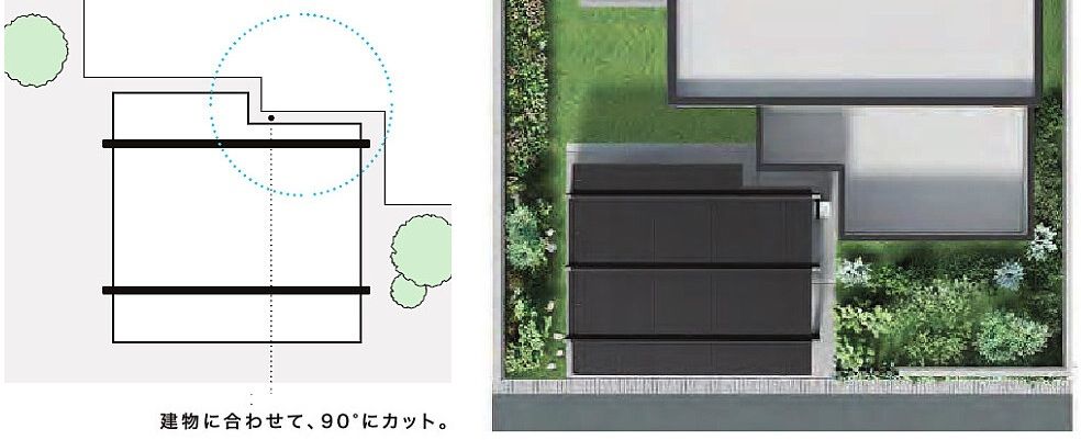 カーポートSC　出入隅納まりに対応