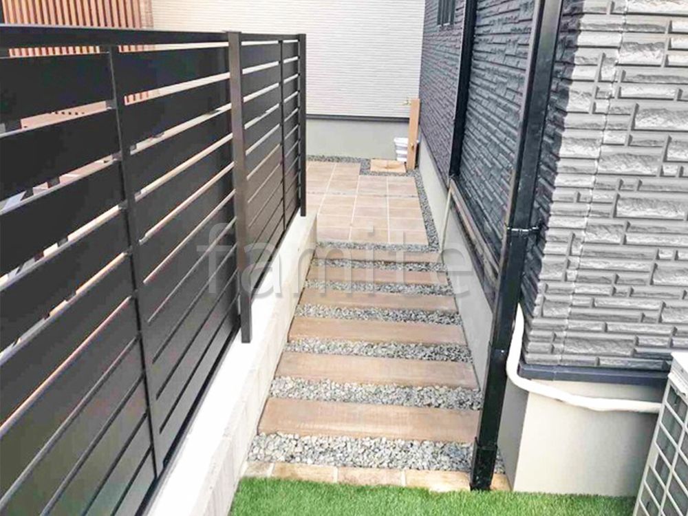 枕木　犬走り　施工例