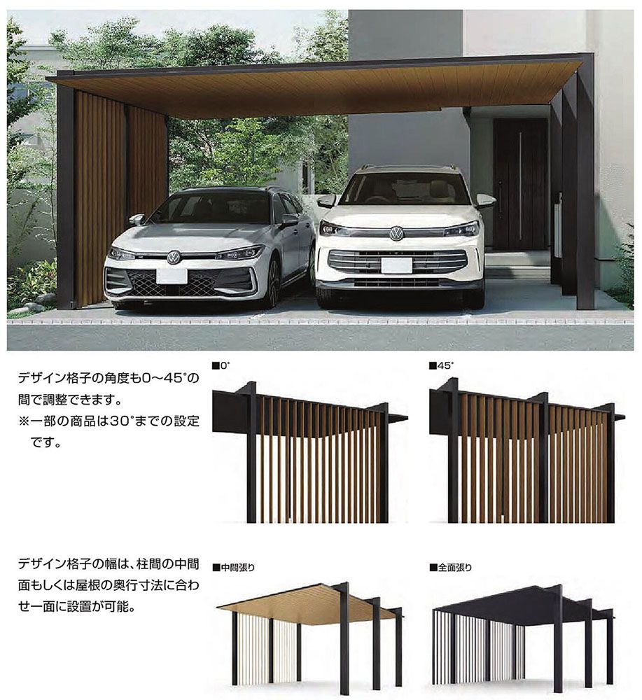 カーポートSC　Gスクリーン　デザイン格子