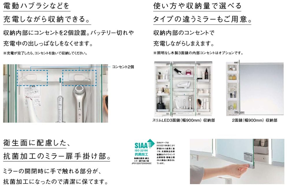 Panasonic　洗面台　シーライン　収納　鏡