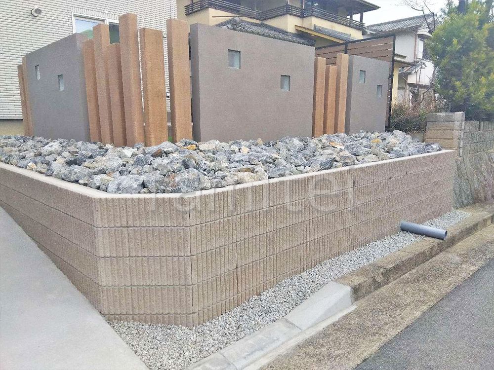 枕木　目隠し　施工例