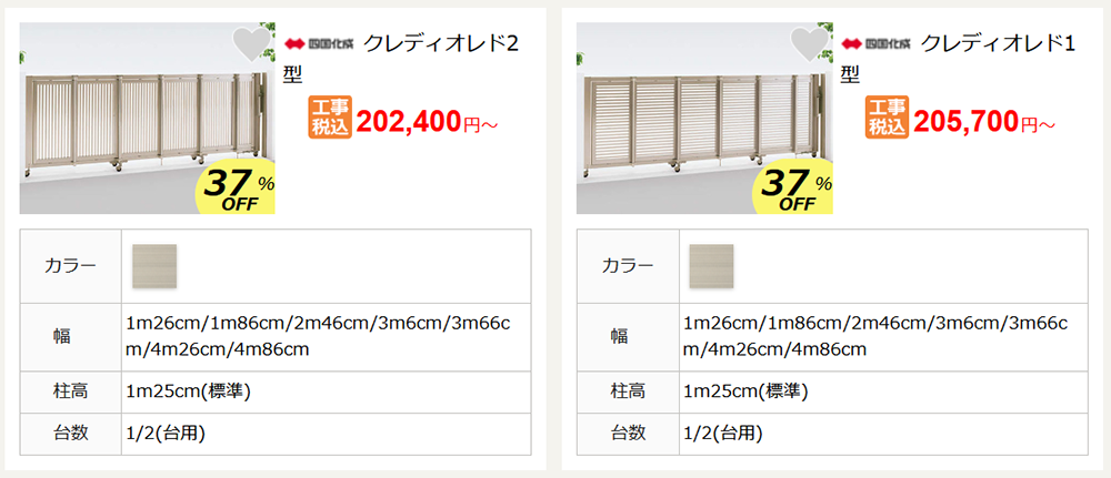 四国化成　クレディオレド　商品ページ