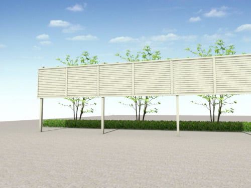 LIXIL AB YL3型 横ルーバー3 2段柱 60角 上段のみ 形材 LIXIL AB YL3型 横ルーバー3 2段柱 60角 上段のみ 形材