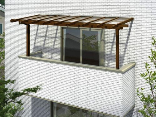 YKKAP フル木製調 サザンテラスパーゴラタイプ 積雪50cm対応 3階ベランダ用