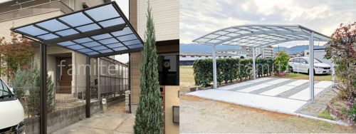 植物を置く駐車場の施工例